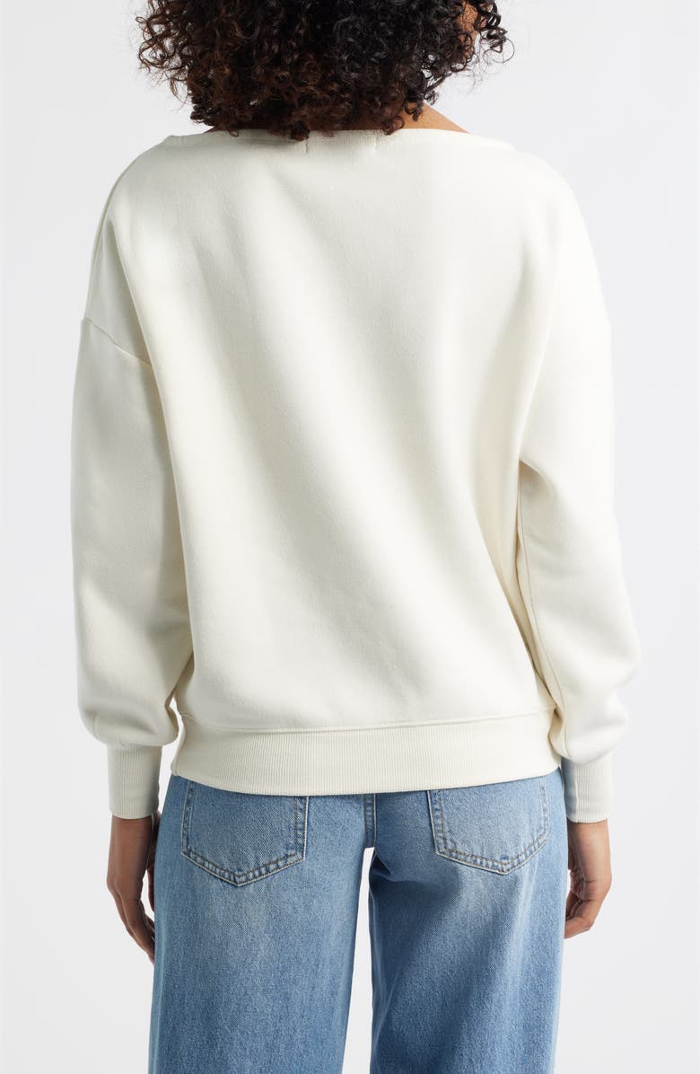 Vinyl Icons Santa Baby Fleece Sweatshirt, Alternate, color, Marshmallow