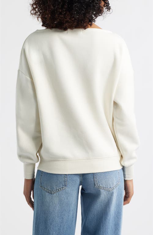 Vinyl Icons Santa Baby Fleece Sweatshirt In White