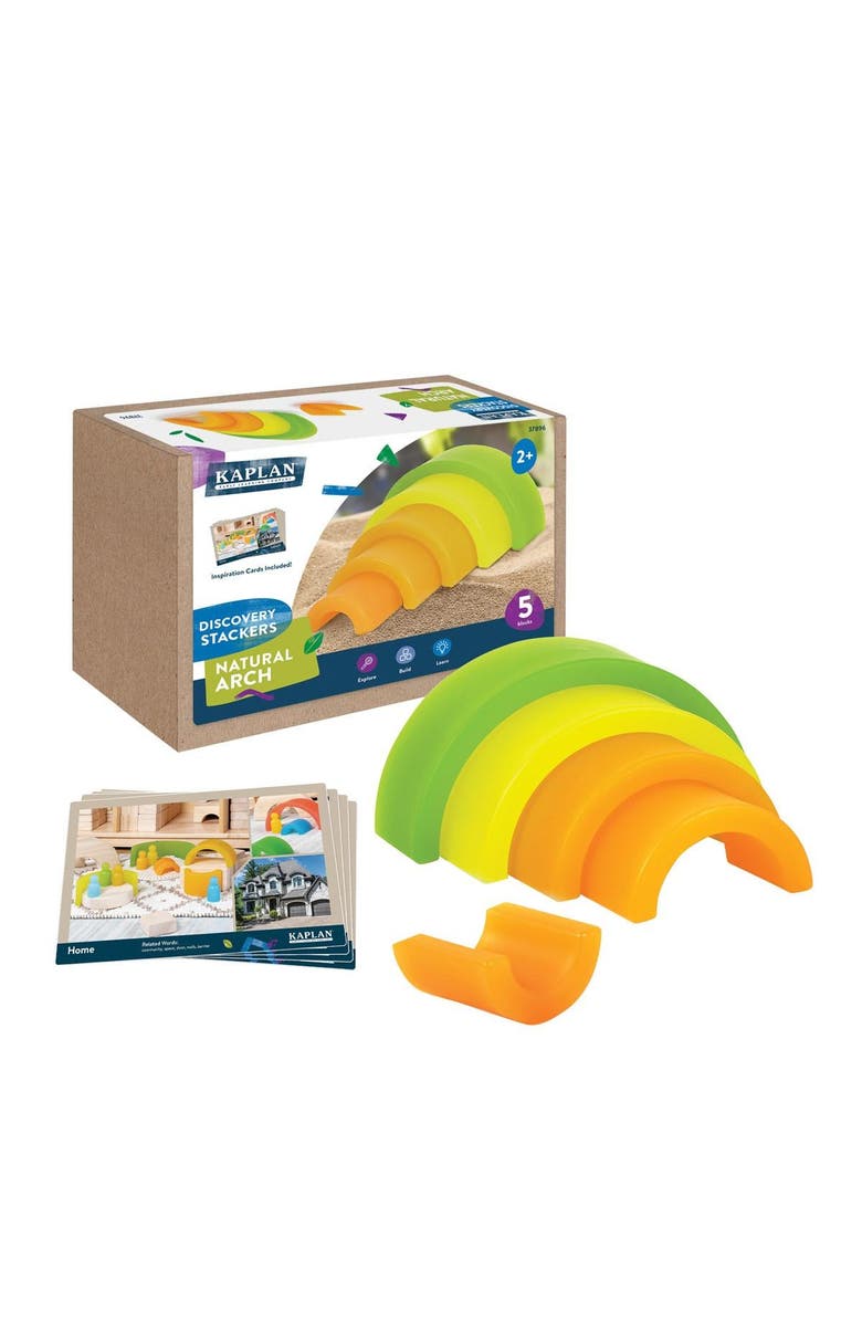 Kaplan Early Learning Company Discovery Stackers - Natural Arch - 5 Pieces, Main, color, Natural