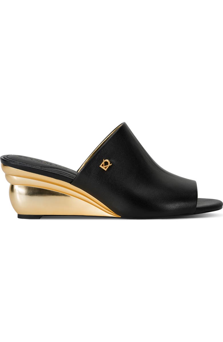 DKNY Donna Wedge Slide Sandal, Alternate, color, Black