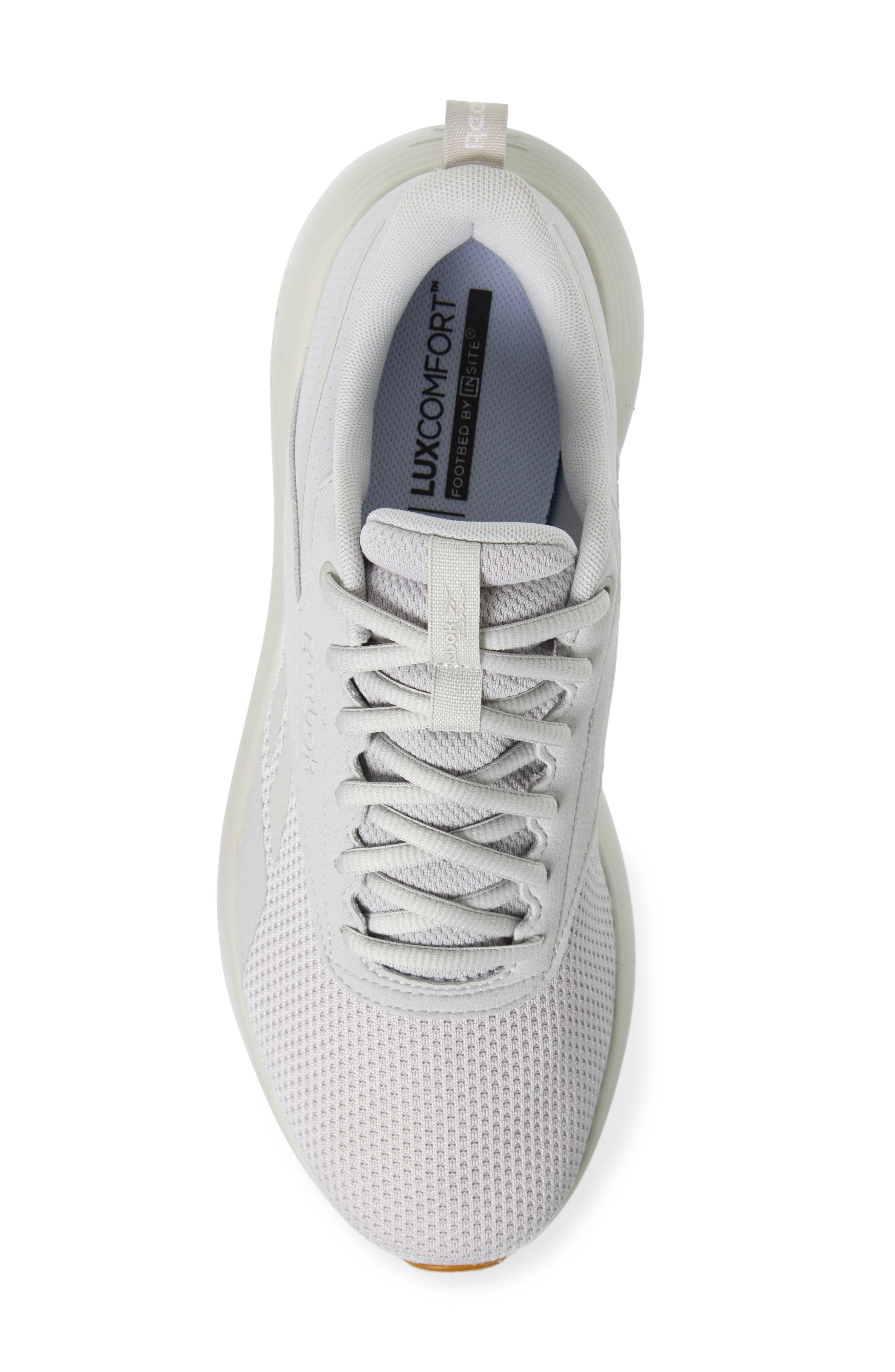 Reebok DMX Comfort Plus Walking Shoe, Alternate, color, Steely Fog/ White/ Gum