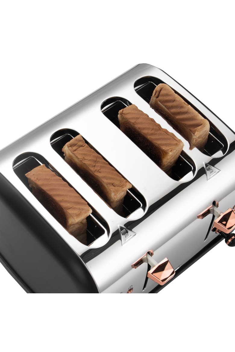 4 Slice Wide Slot Toaster with Variable Browning, Alternate, color, Black