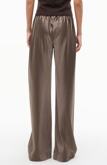 Stroll Wide Leg Stretch Silk Pants