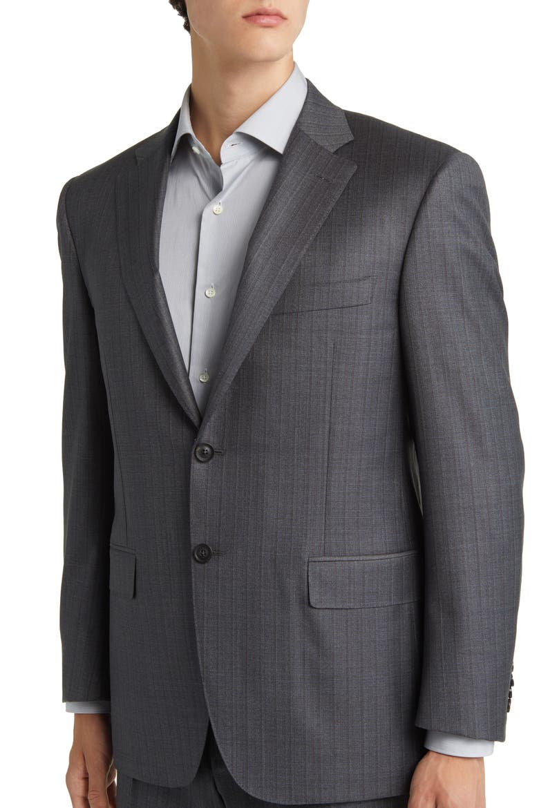 Siena Regular Fit Wool Suit, Alternate, color, GREY
