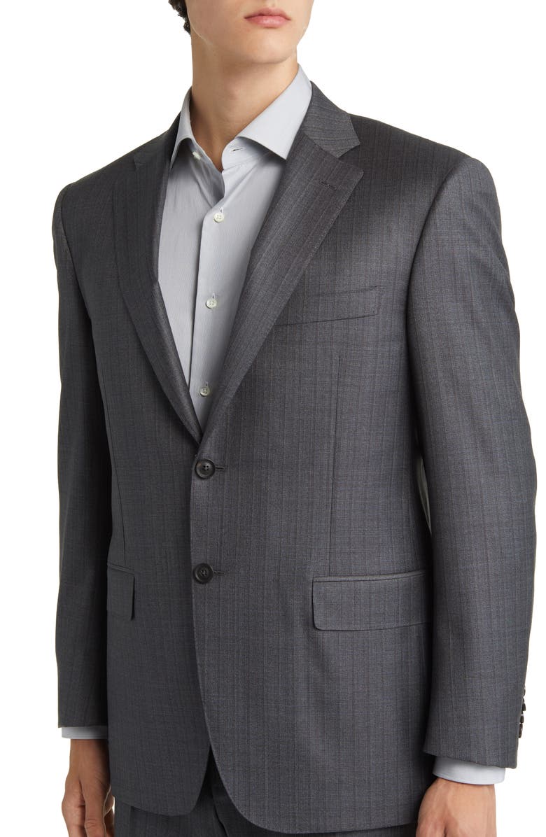 Canali Siena Regular Fit Wool Suit, Alternate, color, 