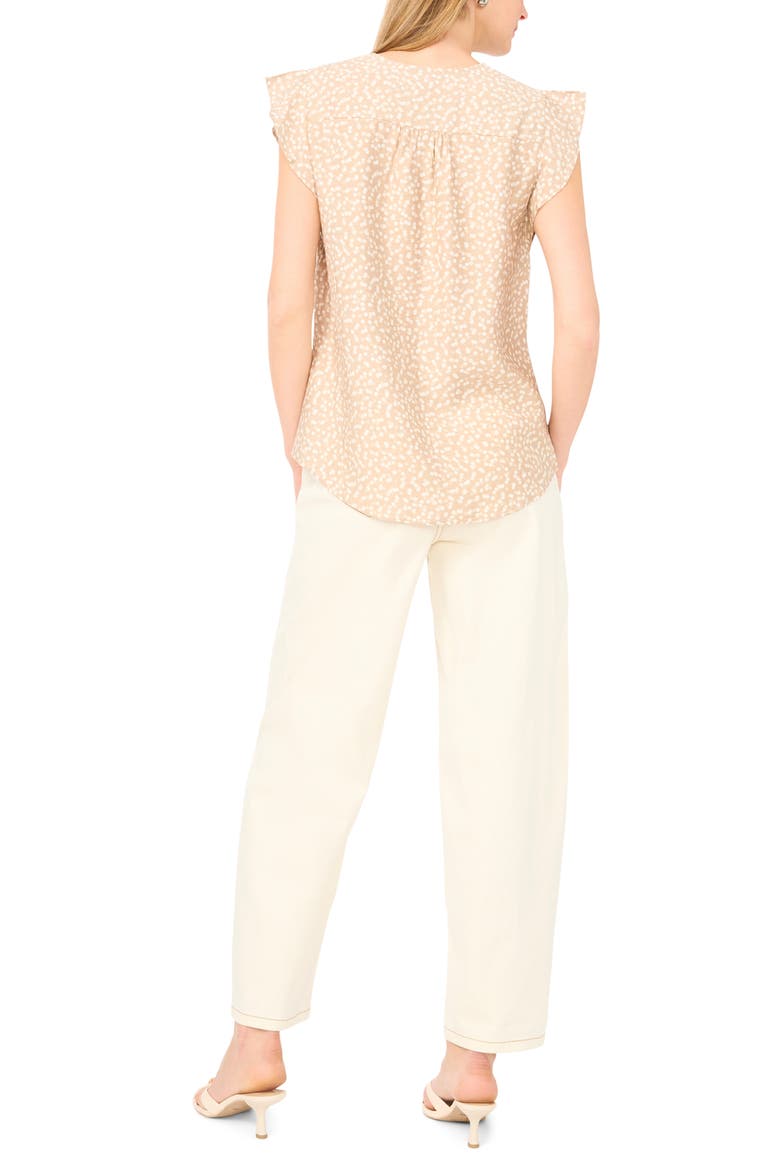 Flutter Sleeve Top, Alternate, color, TAUPE SHELL