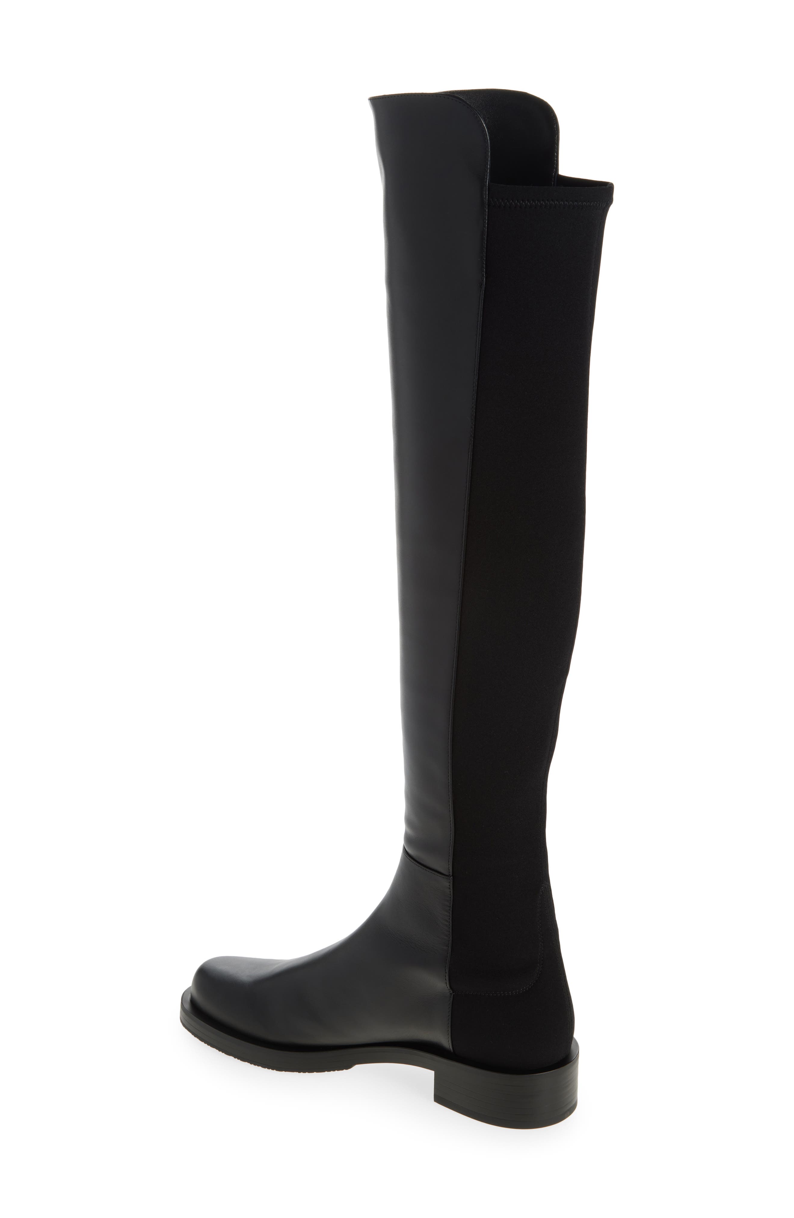 Stuart Weitzman 5050 Bold Over the Knee Boot, Alternate, color, Black Smooth Calf: