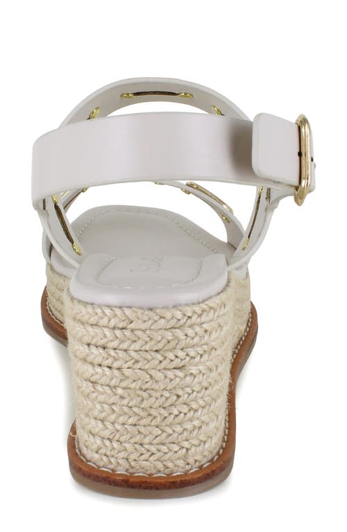 Splendid Denny Slingback Espadrille Wedge Sandal In White Sand
