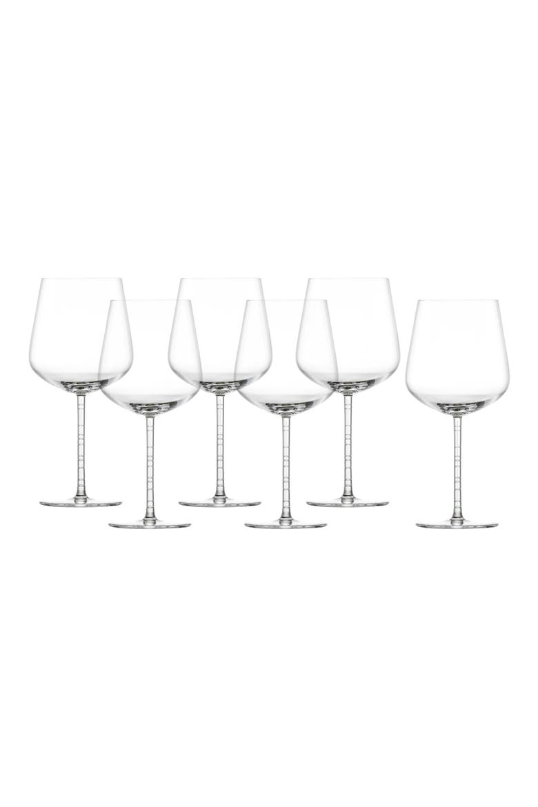 Journey Set of 6 Bordeaux Glasses, Main, color, CLEAR