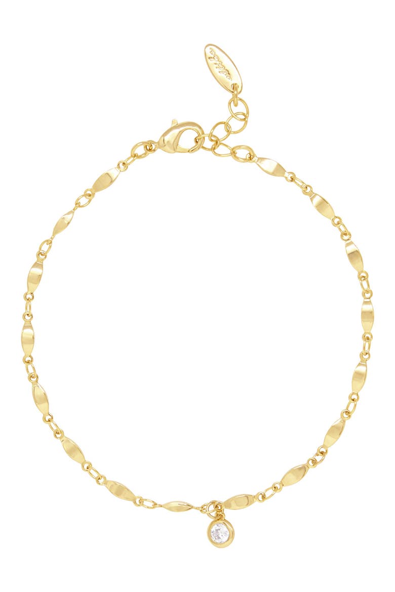 Crystal Charm Anklet, Main, color, GOLD