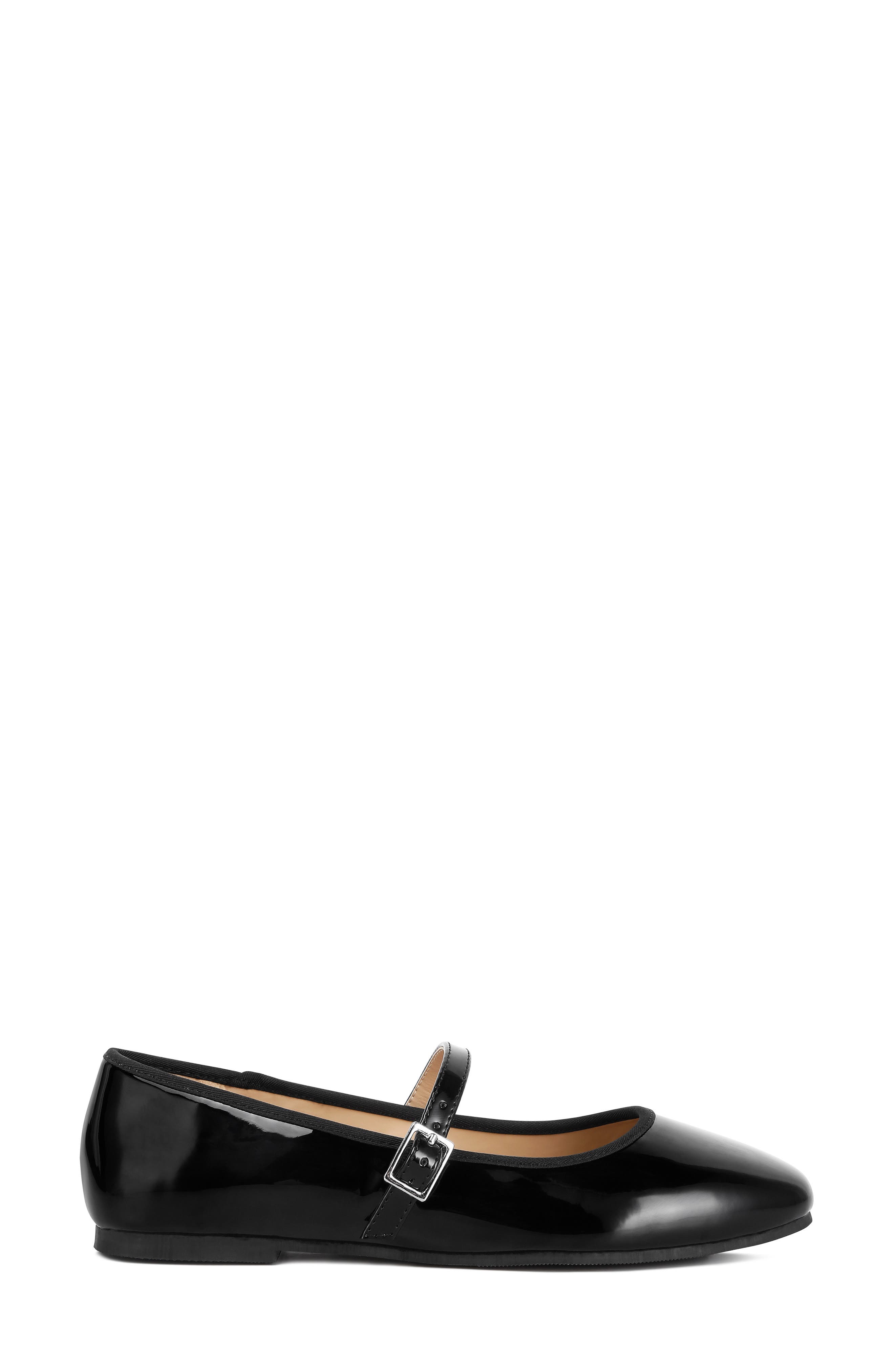 LONDON RAG Posy Mary Jane Flat, Alternate, color, Black