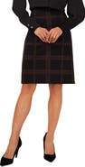 Halogen® Plaid Seamed Pencil Skirt