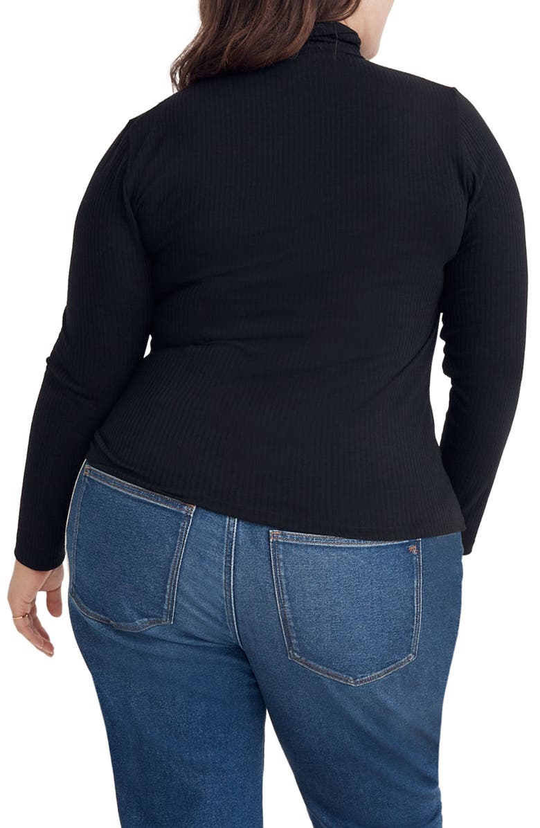 Madewell Rib Turtleneck Top, Alternate, color, 