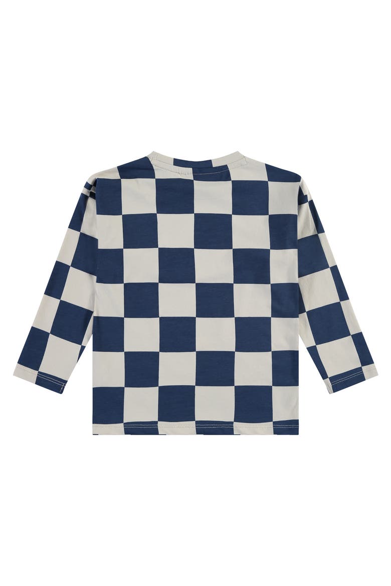 Allover Checkers Long Sleeve Sweatshirt, Alternate, color, Blue