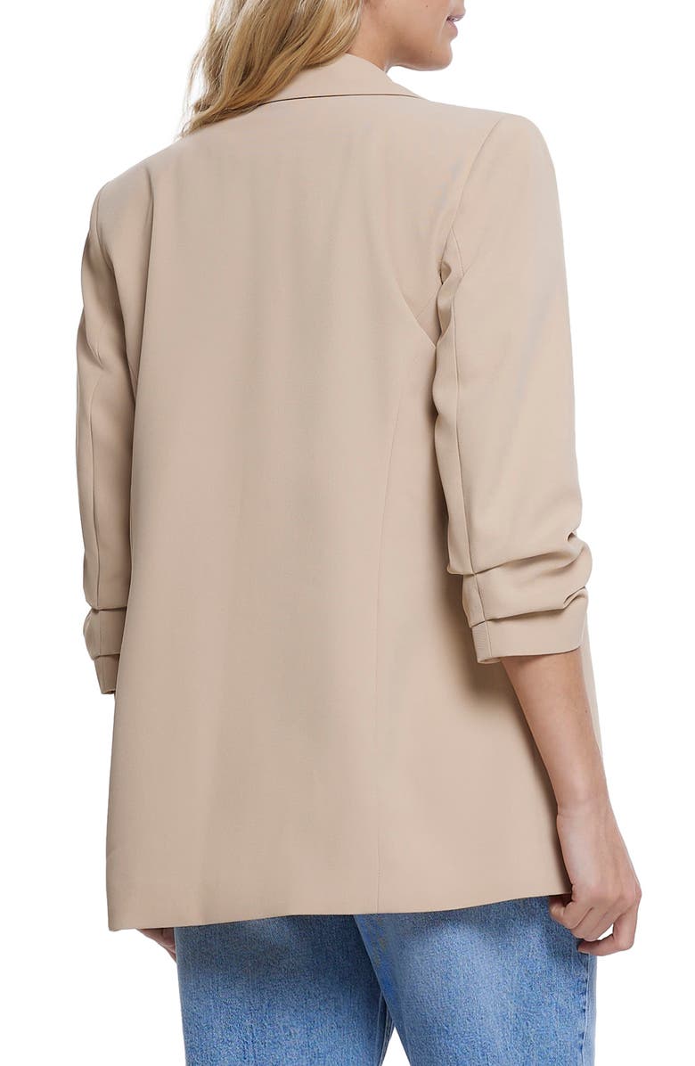 River Island Pleat Sleeve Blazer, Alternate, color,