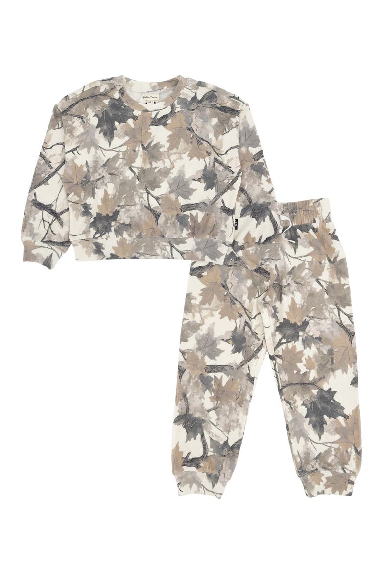 Kids' Camo Hacci Sweatshirt & Joggers Set, Main, color, IVORY
