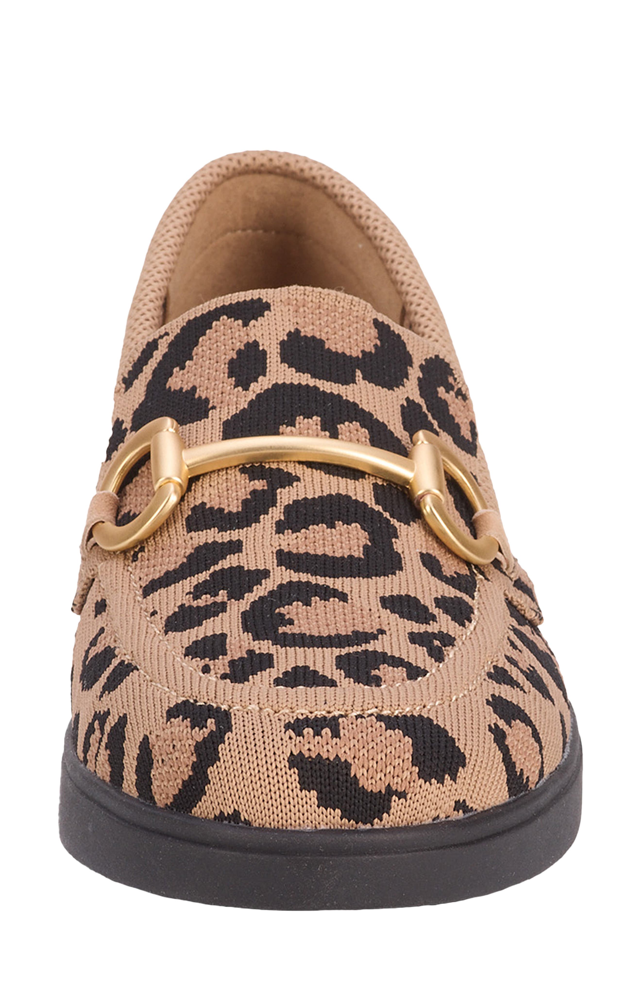 Gwyneth Bit Loafer - Multiple Widths Available, Alternate, color, LEOPARD KNIT