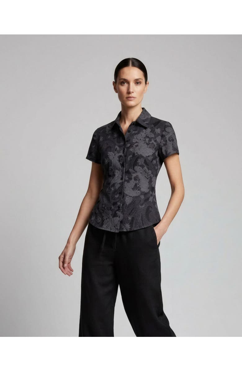 Lords of Harlech Paisley Explosion Womens Printed Shirt, Main, color, Paisley Explosion Black