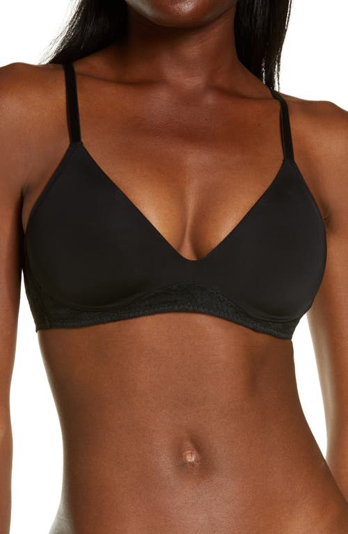 On Gossamer Sleek & Lace Wireless Lift Bra in Black at Nordstrom, Size 34D