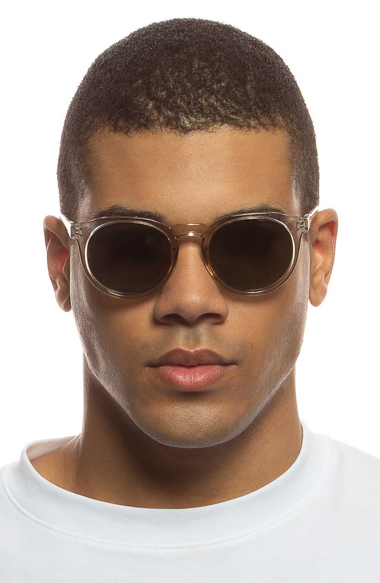 AIRE Nucleus 52mm Polarized Round Sunglasses, Alternate, color, Grey / Green Mono Polar