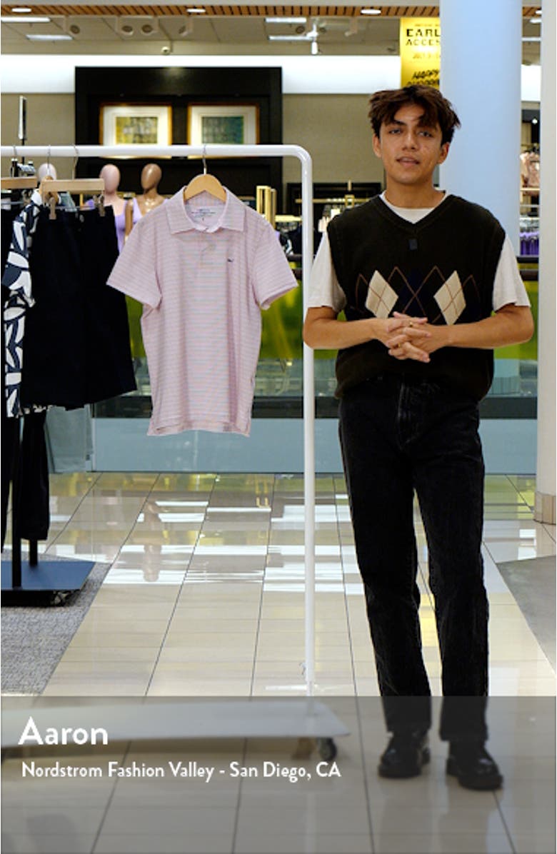 Kids' Sankaty Tricolor Stripe Performance Polo, sales video thumbnail