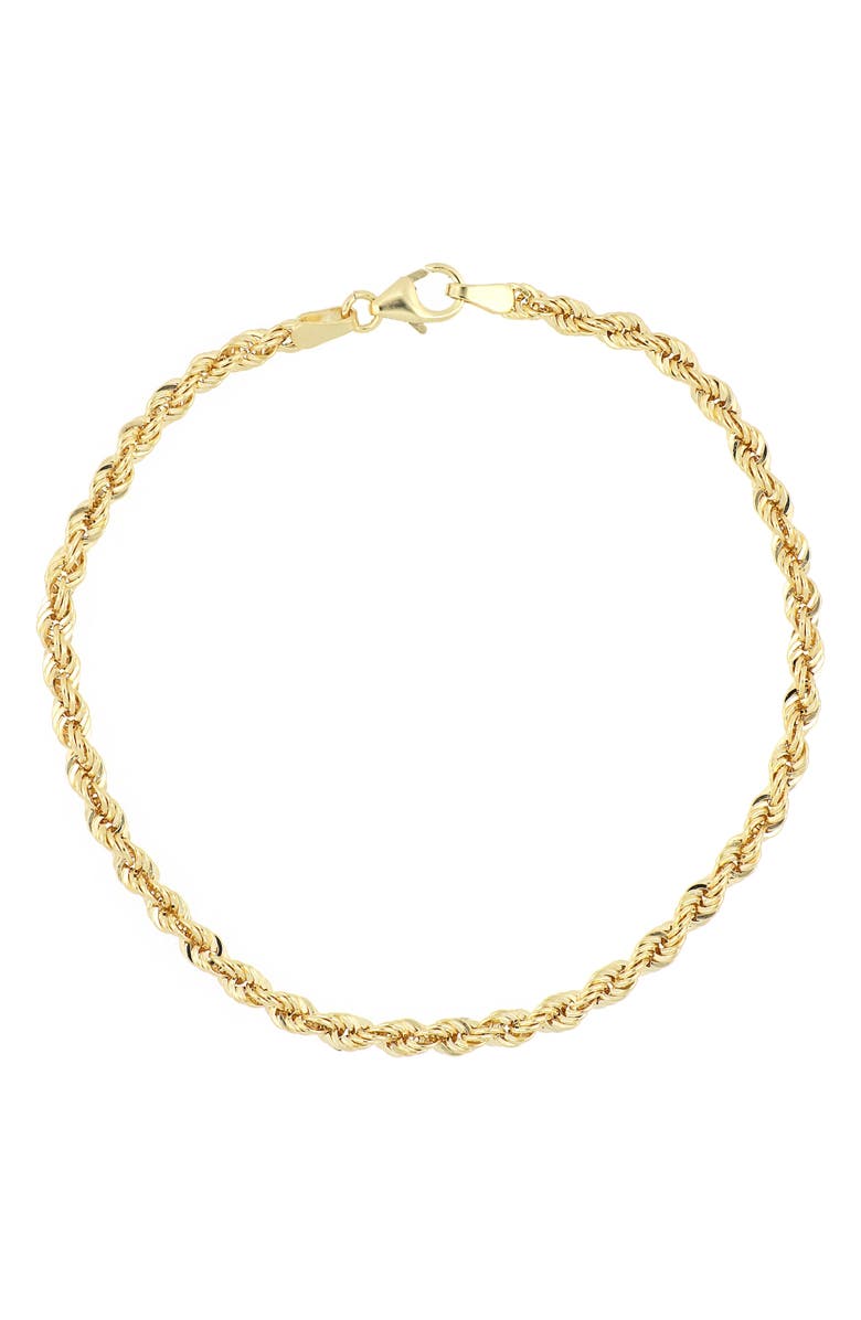 Bony Levy 14K Gold Rope Chain Bracelet, Main, color, 14K Yellow Gold