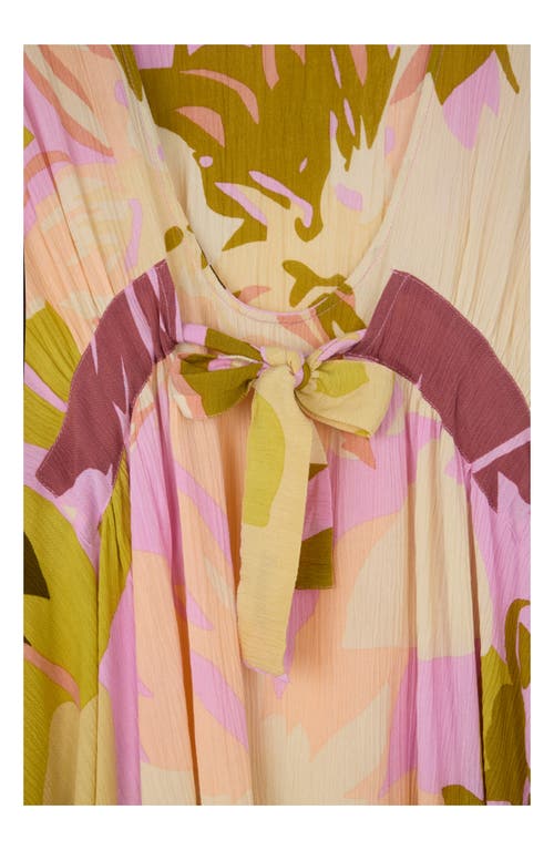 Saachi Floral Caftan In Pink