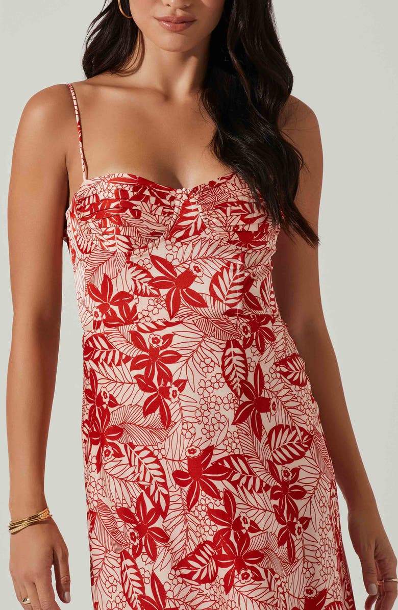 ASTR the Label Josiane Botanical Print Strappy Back Dress, Alternate, color,