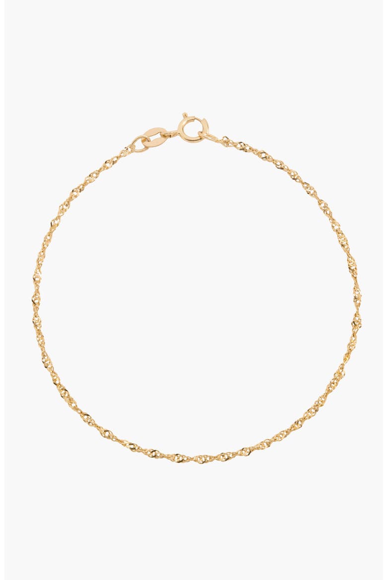 Barely There Chain Bracelet, Main, color, Yellow Gold Vermeil