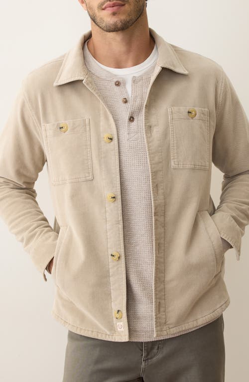 Marine Layer Max Brushed Overshirt In Neutral