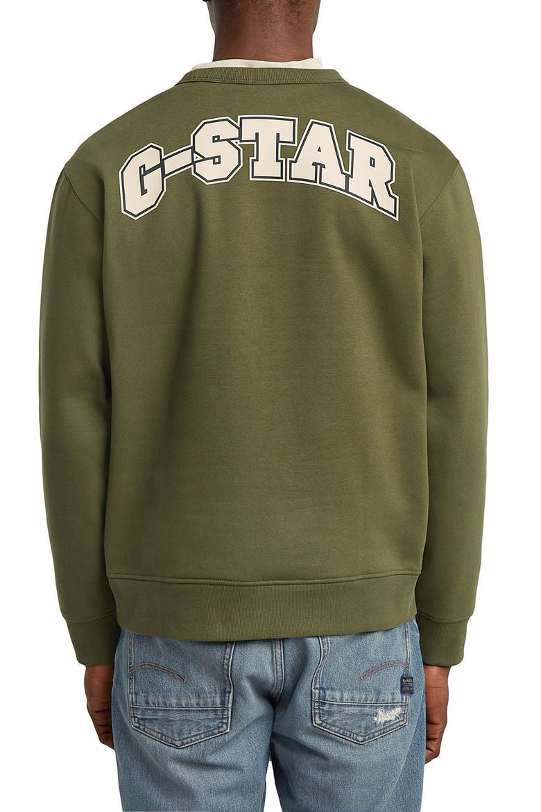 Running Dog Crewneck Sweatshirt, Alternate, color, SHADOW OLIVE