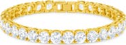 Sterling Forever Round Cut Cubic Zirconia Tennis Bracelet