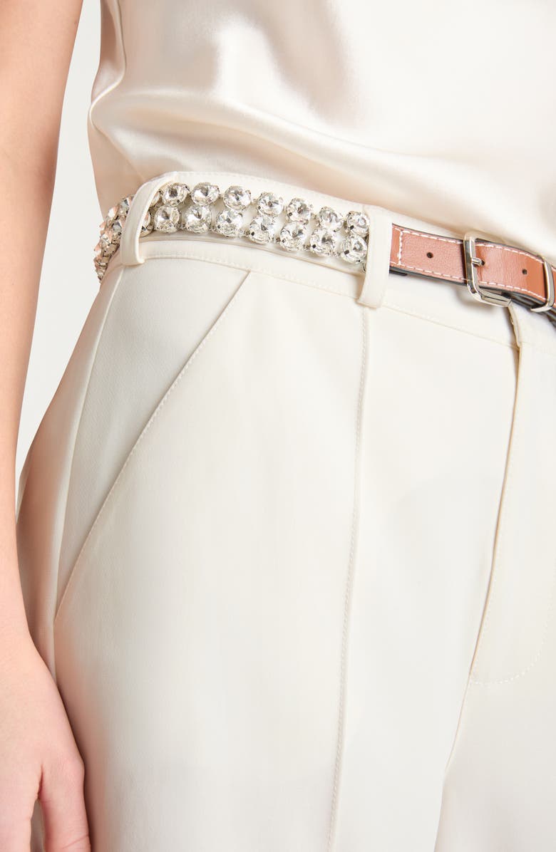 Cinq à Sept Ester Rhinestone Detail Belted Shorts, Alternate, color, 