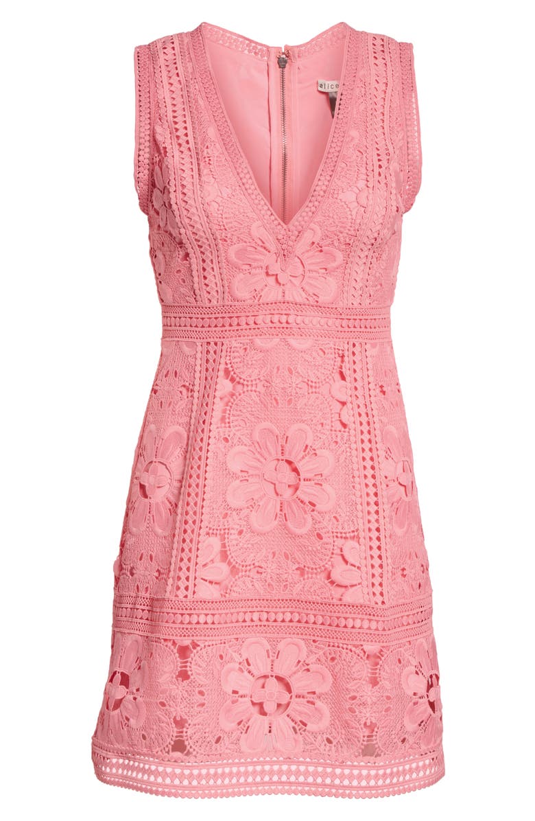 Alice + Olivia Zula Lace Minidress, Alternate, color,