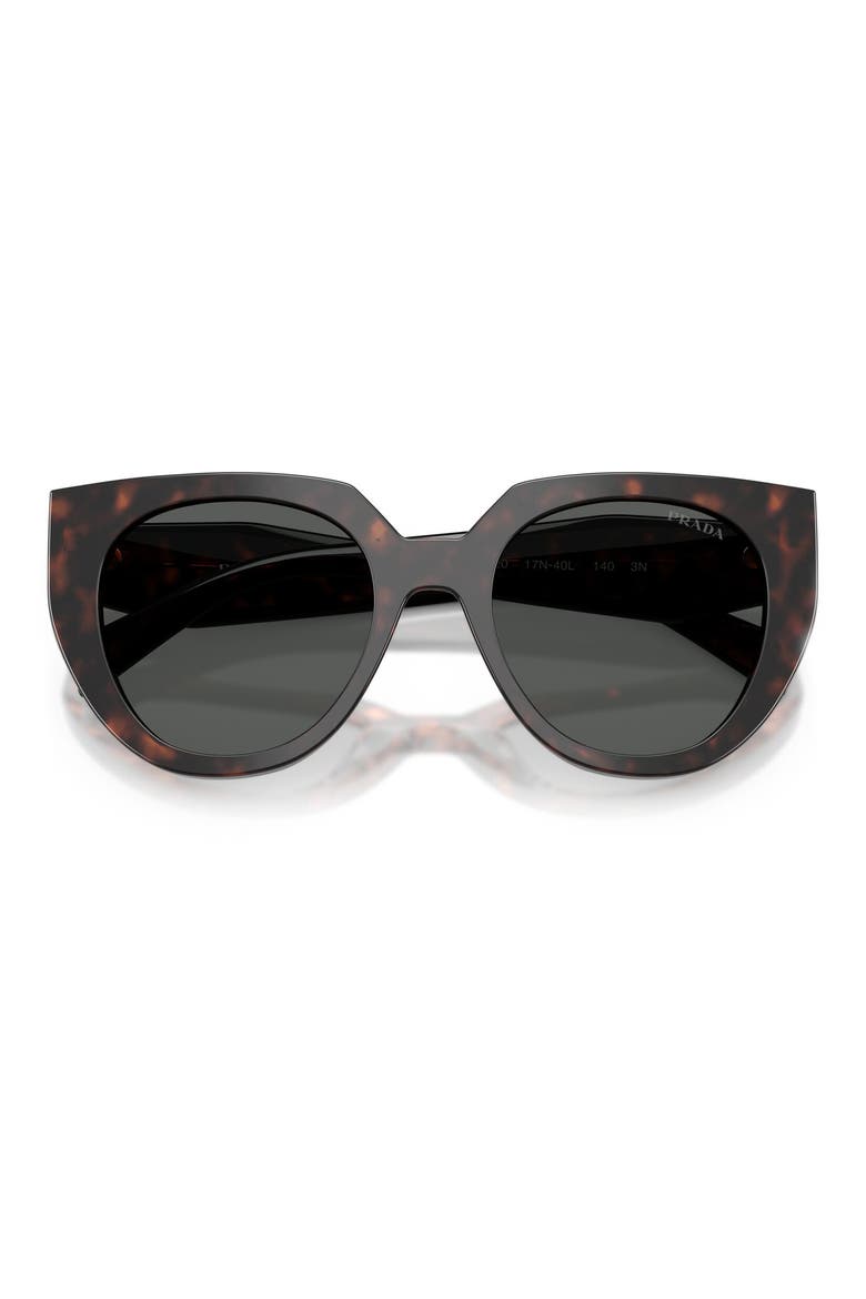 52mm Cat Eye Sunglasses, Alternate, color, ROOT TORTOISE / DARK GREY