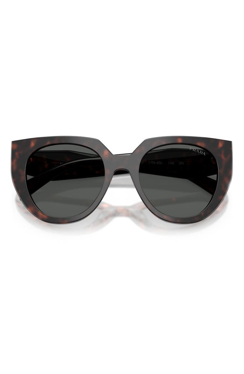 Prada 52mm Cat Eye Sunglasses, Alternate, color, Root Tortoise / Dark Grey