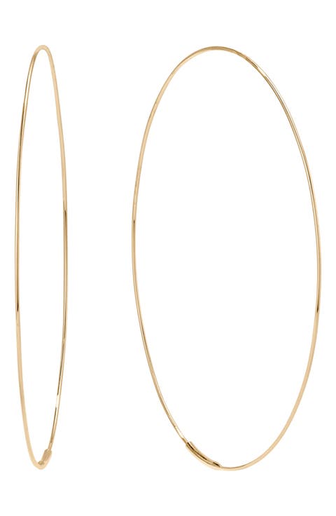 14K Gold Large Magic Hoop Earrings