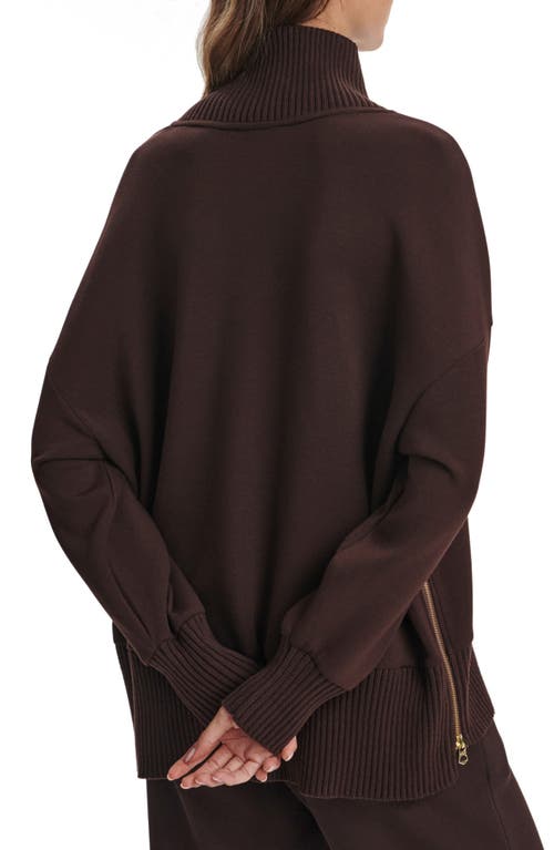 Varley Barker Turtleneck Sweatshirt In Brown
