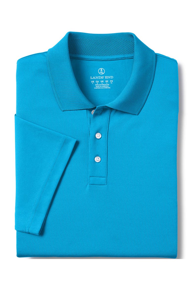 Short Sleeve Solid Active Polo Shirt, Alternate, color, Dark Cobalt Blue