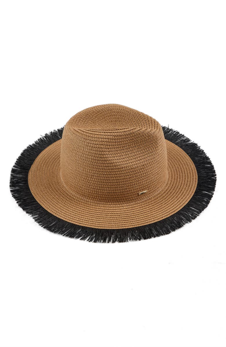Eugenia Kim Courtney Packable Straw Fedora, Alternate, color, 