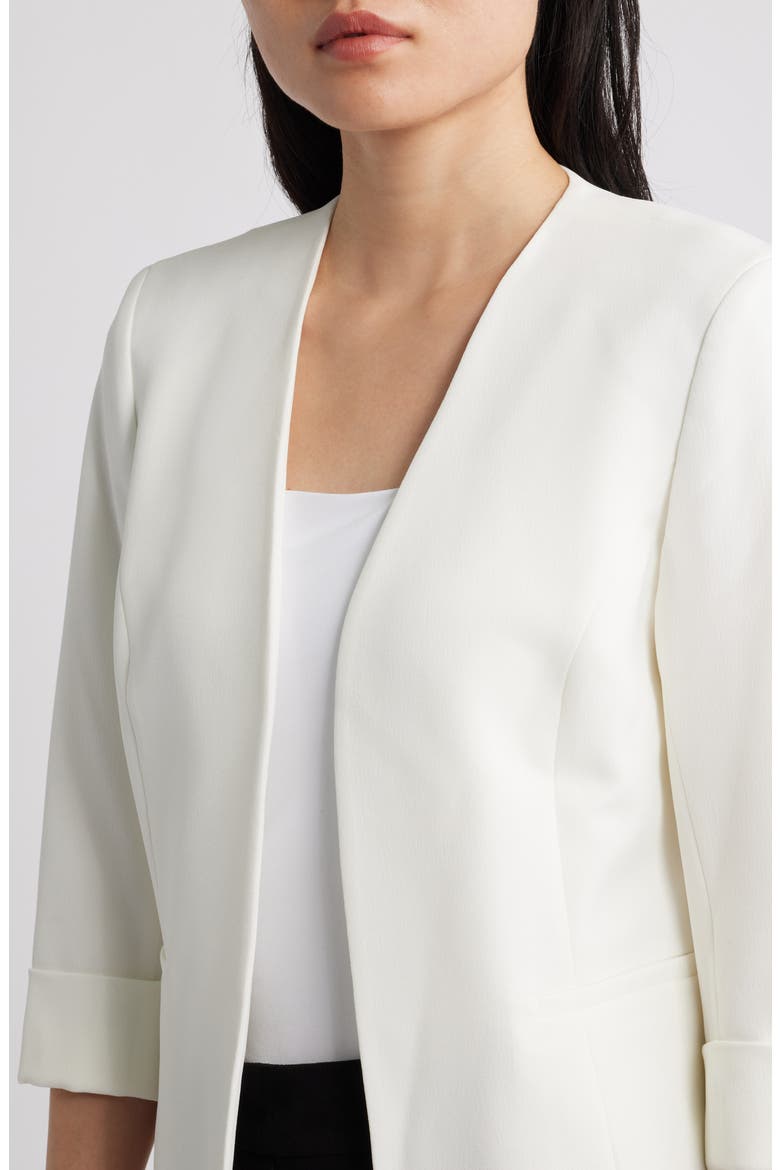 Stretch Crepe Blazer, Alternate, color, VANILLA ICE