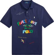 Polo Ralph Lauren Classic Fit Peace Love Embroidered Polo