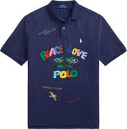 Polo Ralph Lauren Classic Fit Peace Love Embroidered Polo
