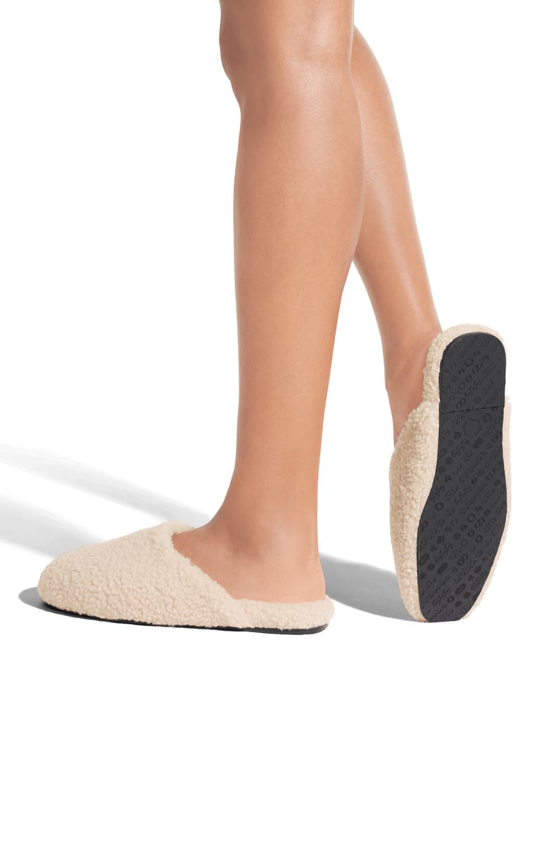 Bombas Saturday Faux Fur Slippers, Alternate, color, Cream