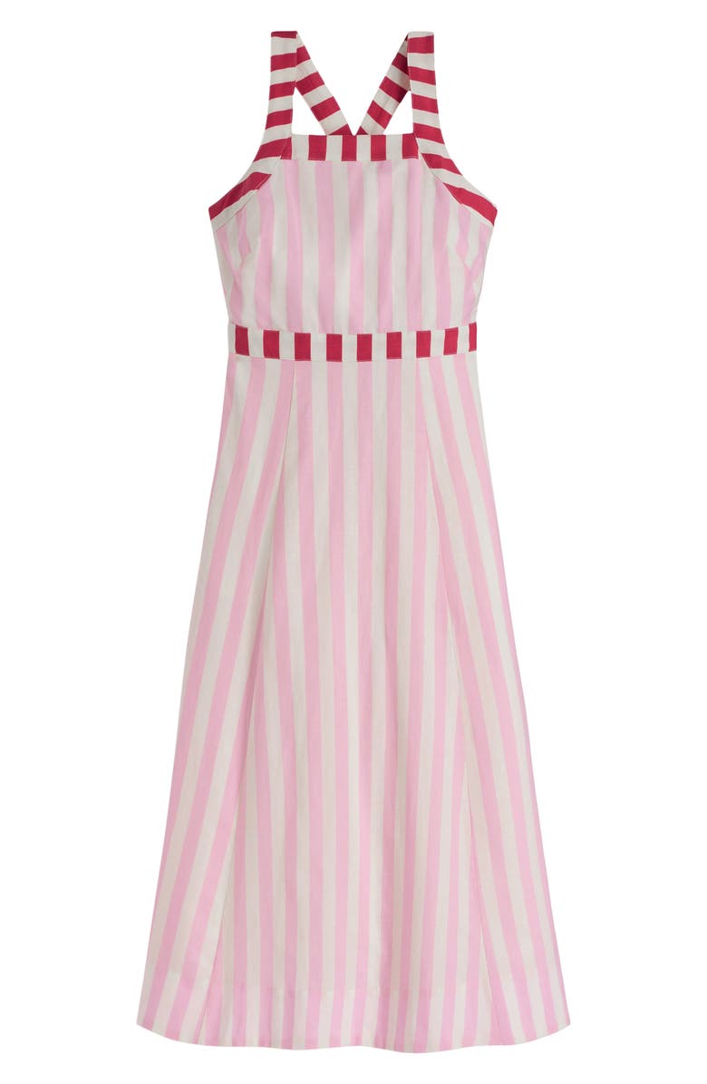 Boden Cross Back Linen Blend Dress, Main, color, Pink Ivory