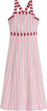 Boden Cross Back Linen Blend Dress