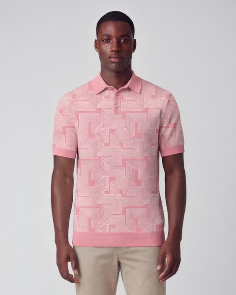 Inter Twine Mens Merino Silk Cashmere Polo