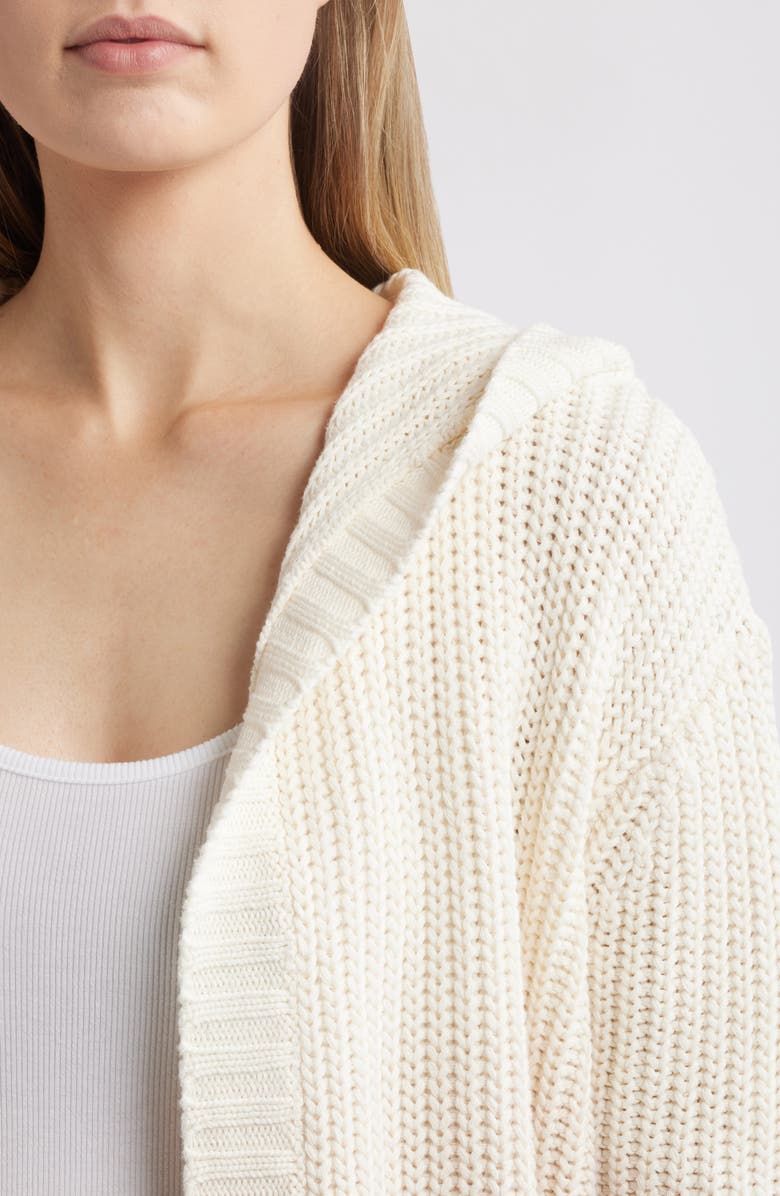 Splendid Raya Hooded Ombré Cotton Cardigan, Alternate, color, 