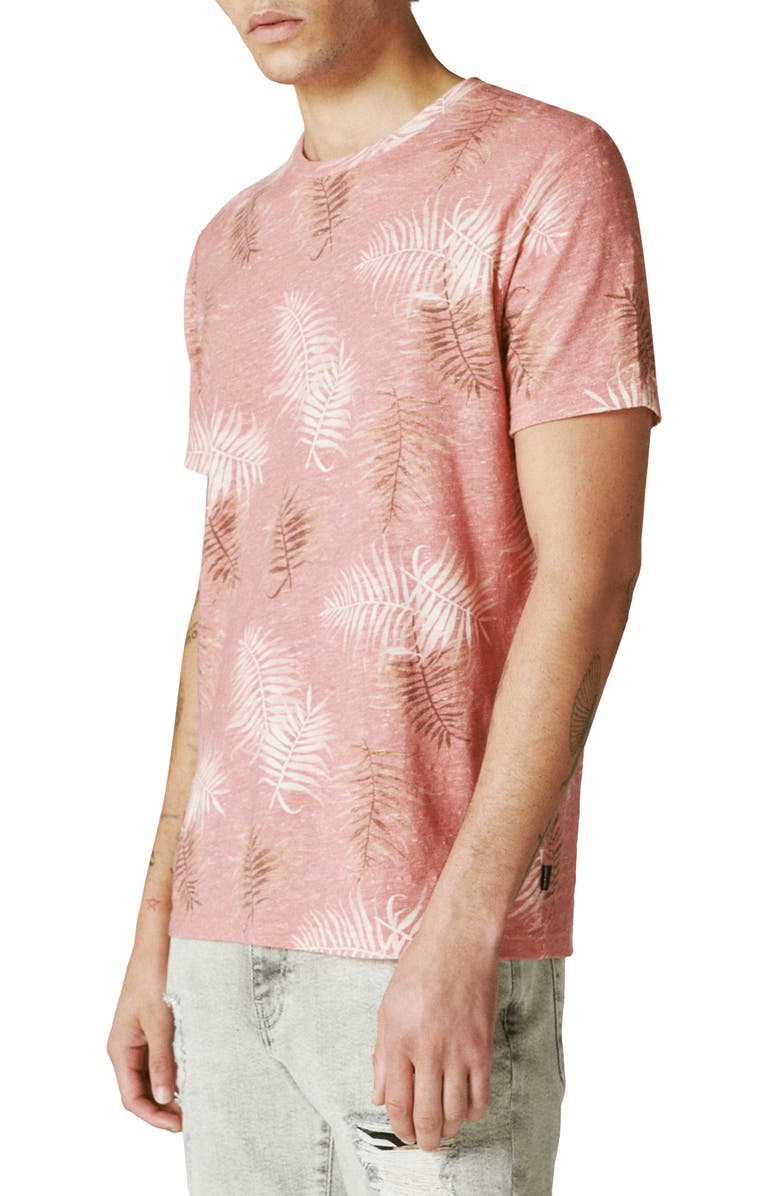 Lucky Brand Leaf Print T-Shirt, Alternate, color,