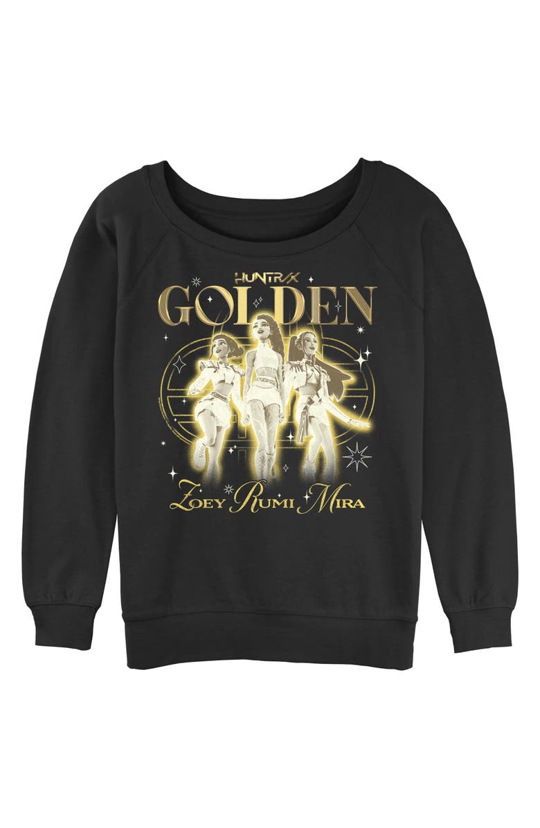 KPop Demon Hunters Junior's KPop Demon Hunters Huntrix The Golden Girls  Sweatshirt, Main, color, Black